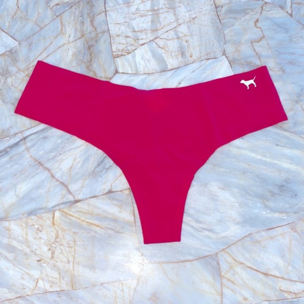 VS PINK ILLUSIONS Smooth Edge Panty No Show Thong Small - Picture 2 of 6